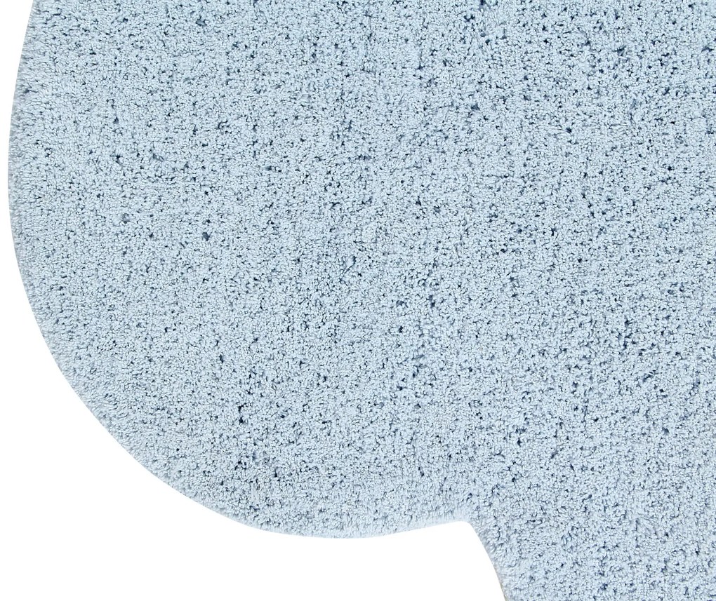 Prateľný koberec puffo modrý MUZZA