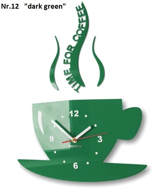 Nástenné hodiny Time for coffee modrá