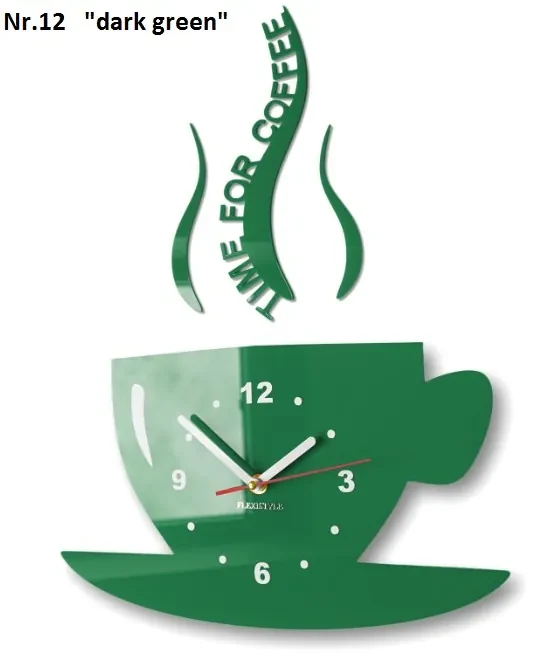 Nástenné hodiny Time for coffee žltá