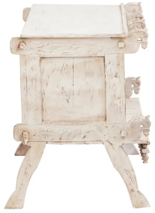furniture-nabytek.cz - Masívna komoda Damchaya II z mangového dreva, lakovaná, biela
