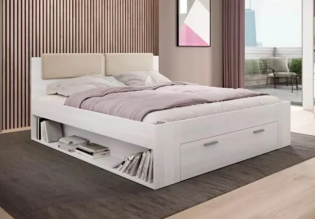 Manželská posteľ 140 cm Afrodita Typ 50 (s úl. priestorom) (biely popol) . Akcia -20%. Vlastná spoľahlivá doprava až k Vám domov. 1030973