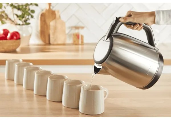 Tefal - Rýchlovarná kanvica SUBITO 1,7l 2400W/230V nerez/čierna