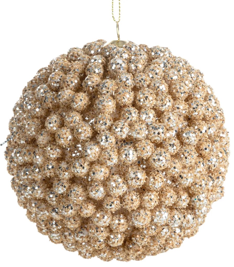 VIANOČNÁ BANKA NA STROMČEK SADA 6 KS (FI) 10 CM SVETLOHNEDÁ