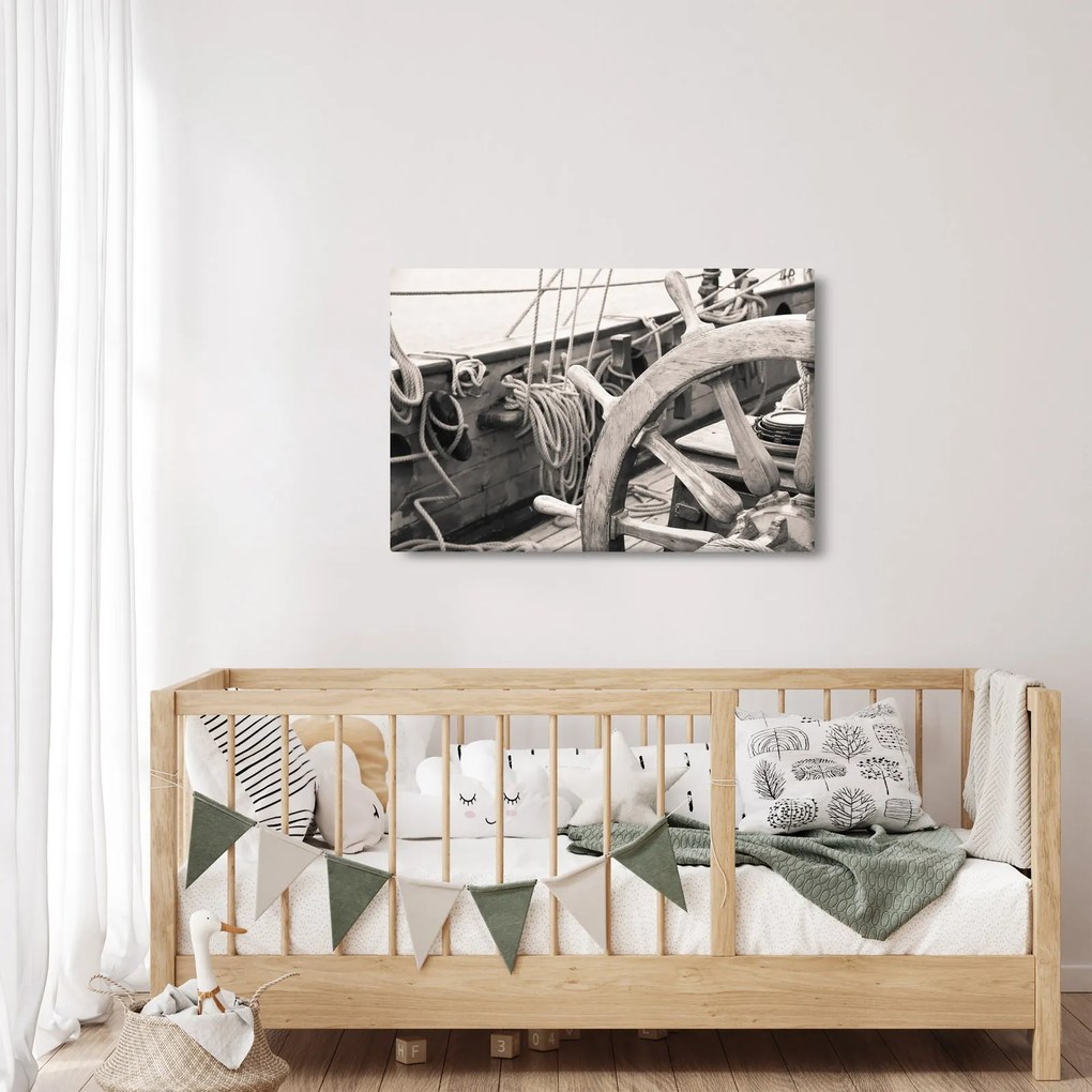 Obraz - Kormidlo plachetnice (90x60 cm)