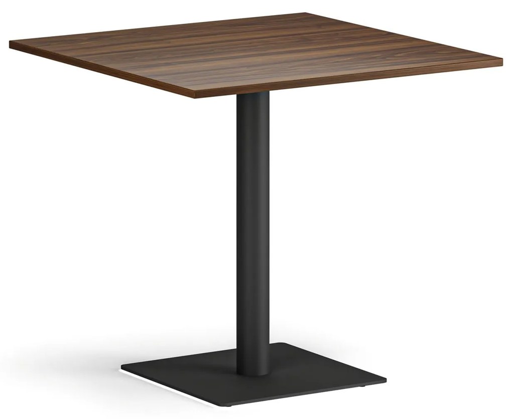 Konferenčný stolík ENZO, 80x80 cm, čierna podnož, orech