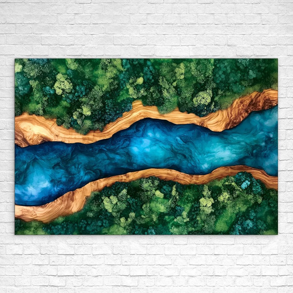 DUBLEZ | Tlačený machovo epoxidový obraz - Nature | UV potlač, Premium
