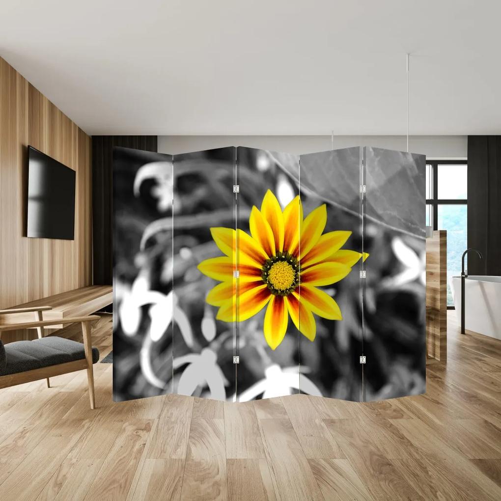 Paraván - Žltá kvetina (210x170 cm)