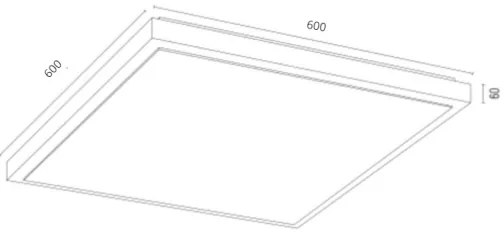 Argon 1826 - Stropné svietidlo CARLSON 4xE27/15W/230V 60x60 cm čierna