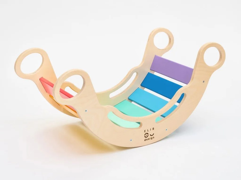 ELIS DESIGN Montessori dúhová hojdačka 5v1 Fresh + ZĽAVOVÝ KÓD -20 %