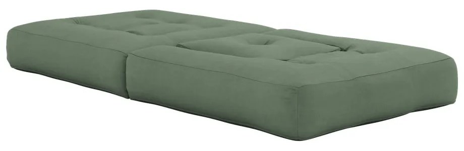 Rozkladacie kreslo so zeleným poťahom Karup Design Cube Olive Green