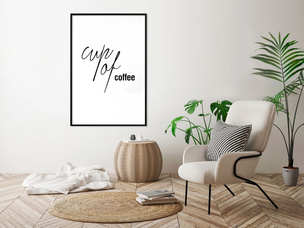 Artgeist Plagát - Cup of Coffee [Poster] Veľkosť: 30x45, Verzia: Zlatý rám s passe-partout