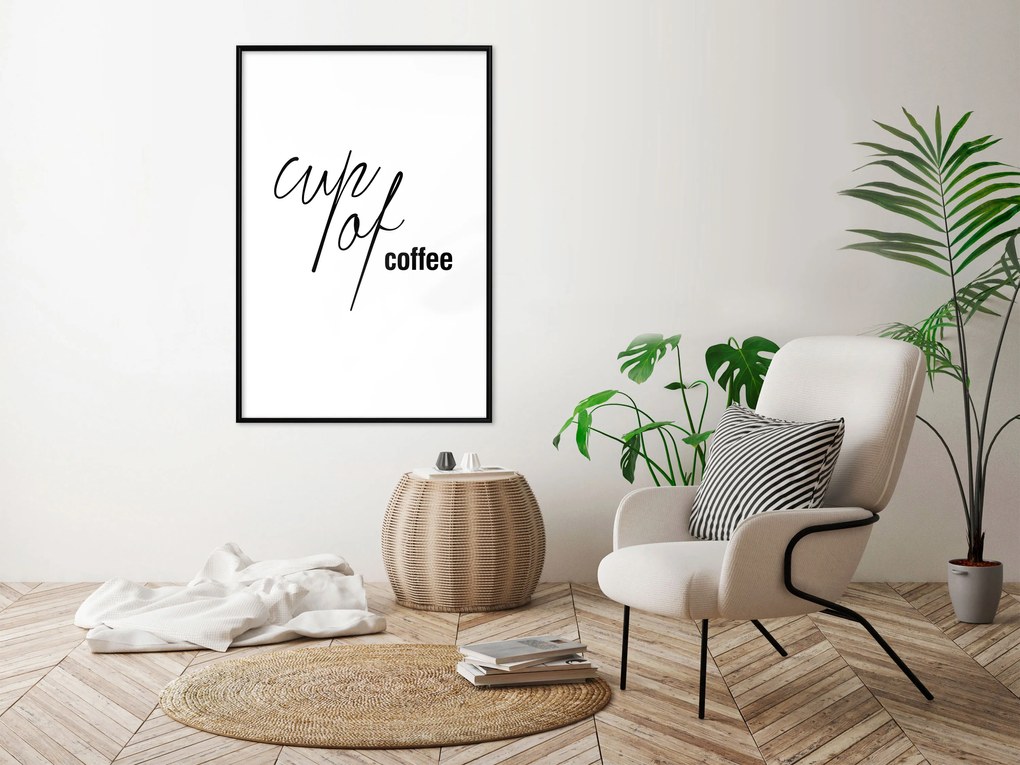 Artgeist Plagát - Cup of Coffee [Poster] Veľkosť: 40x60, Verzia: Zlatý rám s passe-partout