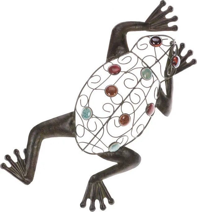 Žaba 38 cm - kovová závesná dekorácia