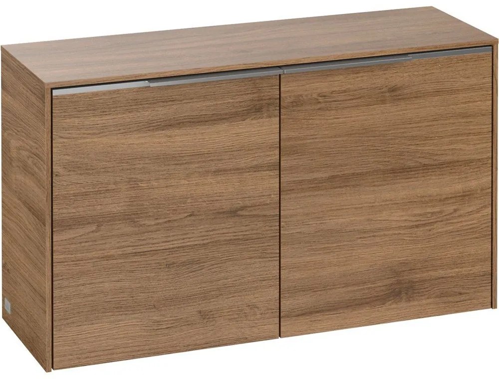 VILLEROY &amp; BOCH Subway 3.0 závesná bočná skrinka nízka, 2 dvierka, 805 x 256 x 423 mm, Oak Kansas, C60000RH