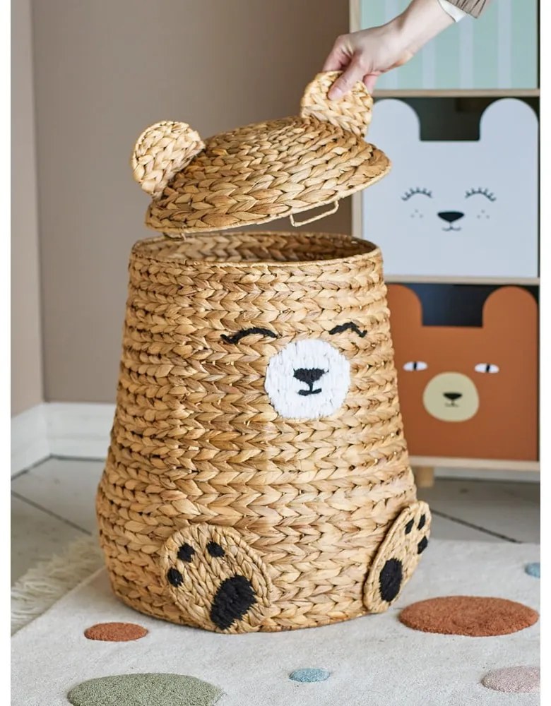Detský kôš na hračky z vodného hyacintu v prírodnej farbe ø 40x57 cm Timone – Bloomingville Mini