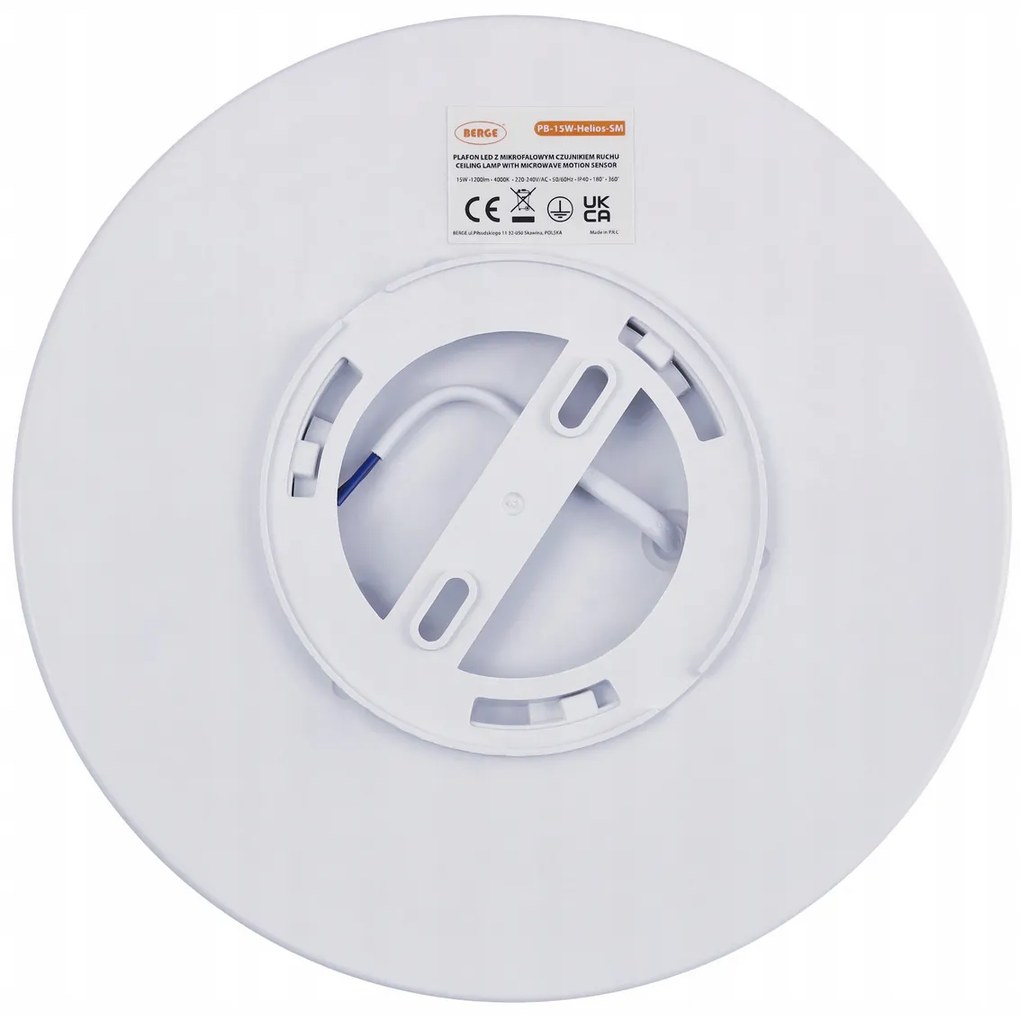 BERGE LED stropné svietidlo s pohybovým senzorom 18W - IP40 - neutrálna farba