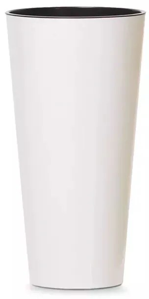 Vysoký plastový kvetináč DTUS400S 40 cm - biela