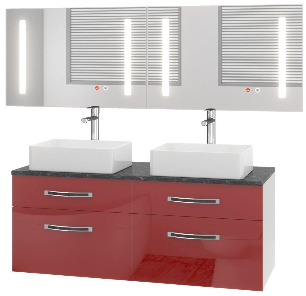 Kúpeľňový nábytok Euphoria EUP P 120D/0/W/R/0/BK/MB