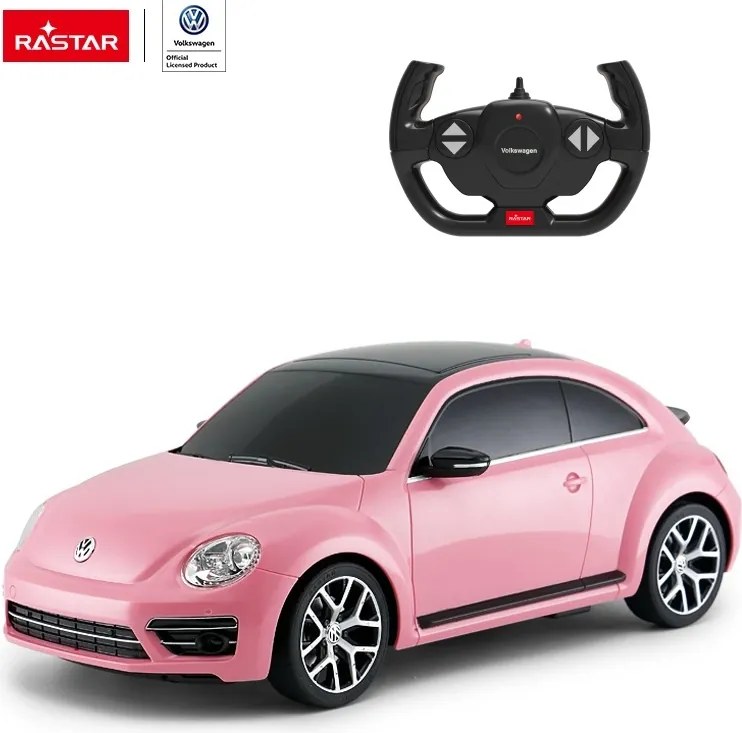 Diaľkovo ovládané Volkswagen Beetle 1:14 Rastar - ružové RC autíčko