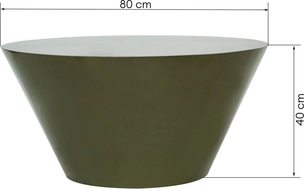 Konferenční stolek Eclipso 80 cm zeleno-šedý