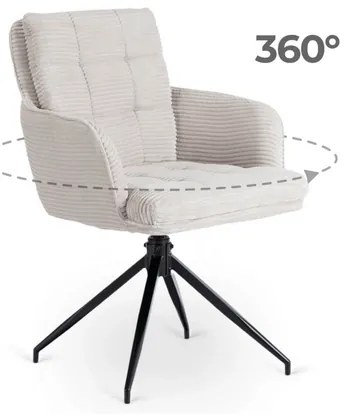 Otočná stolička MIA sivá