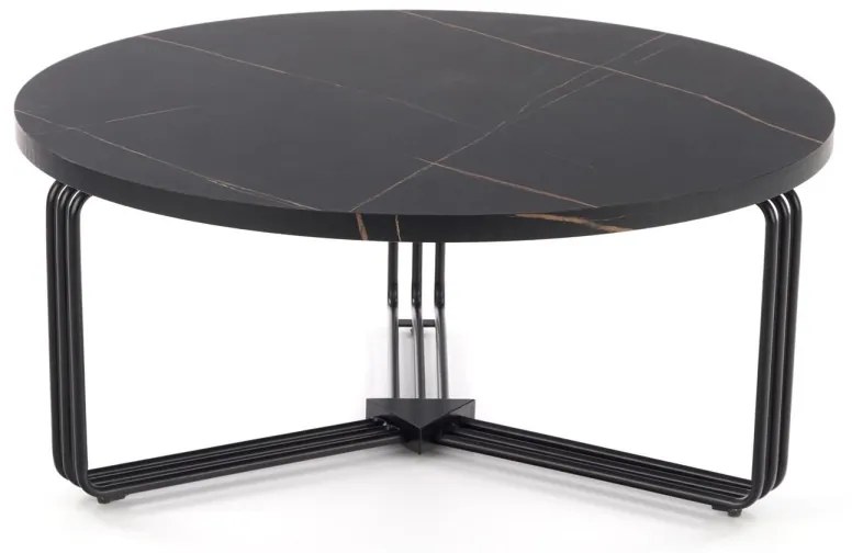 Konferenční stolek ANTICA 80 cm mramor černý