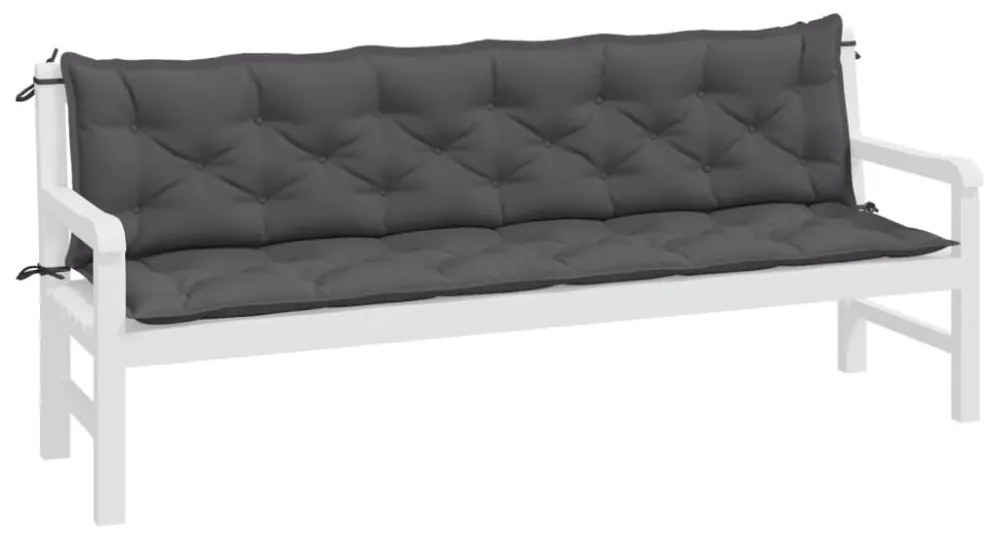 Podušky na záhradnú lavicu 2ks 200cm Dekorhome