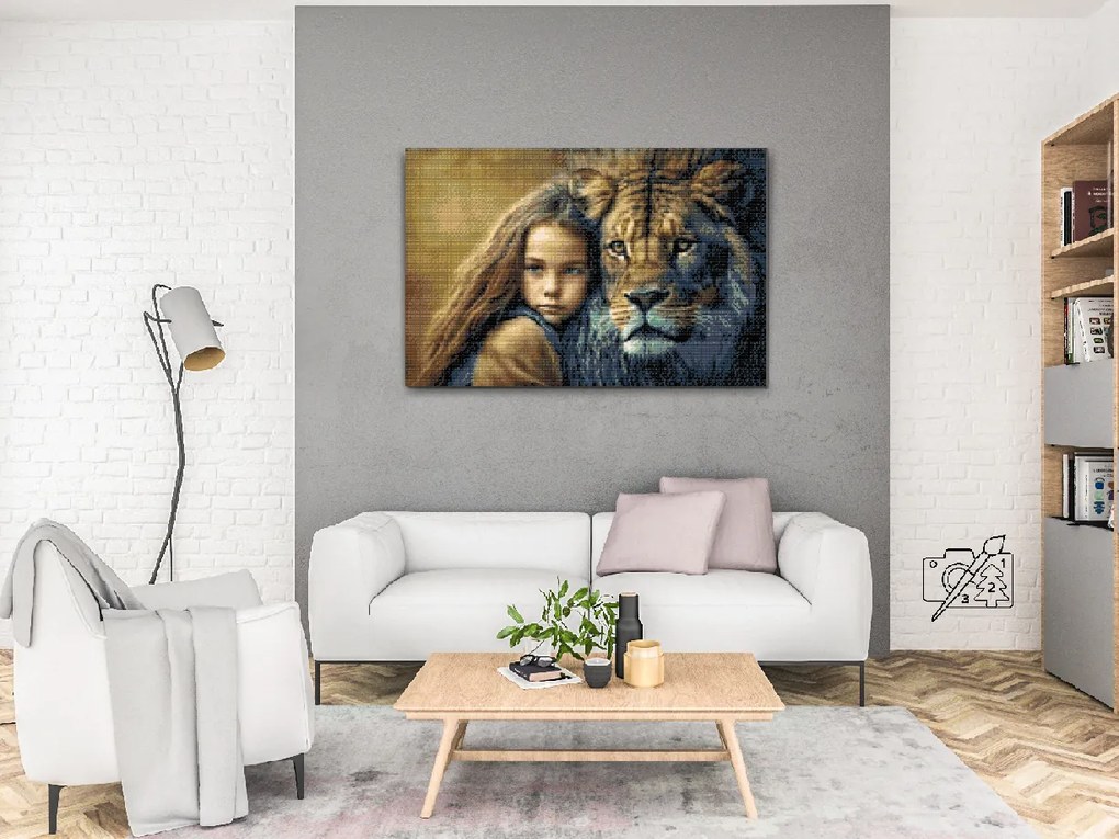 Gario Diamantové maľovanie Verní priatelia Rozmery: 60 x 40 cm, Rámovanie: Iba zrolované plátno, Diamanty: Okrúhle