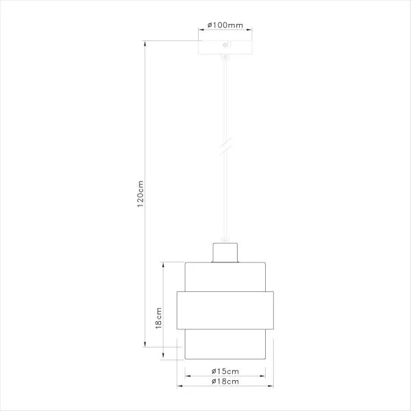 Luster na lanku VALENTINO 1xE27/15W/230V béžový/číry