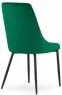 Set 2 stoličiek IMOLA - tmavozelený zamat / čierne nohy