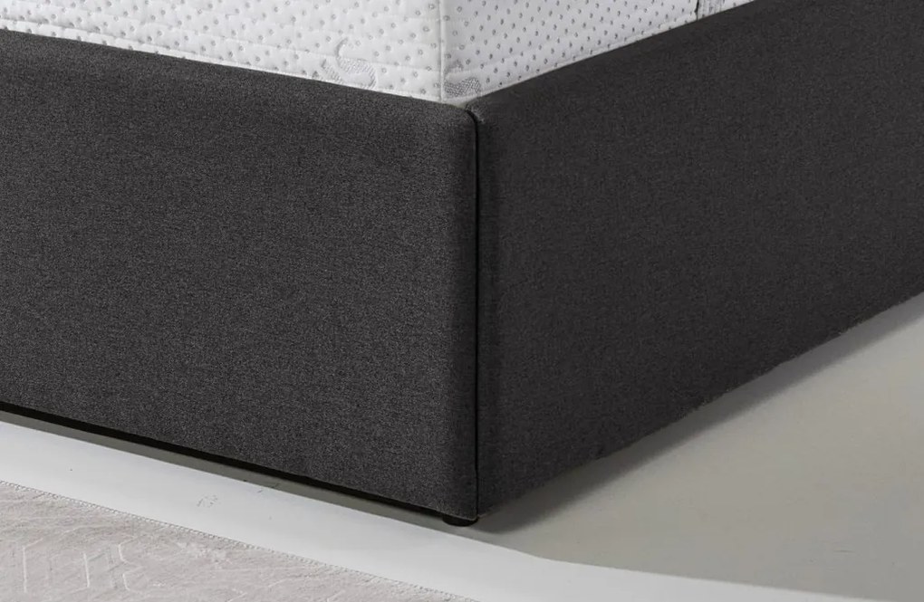 Posteľ Domango 180x200 cm, antracitovo šedá látka