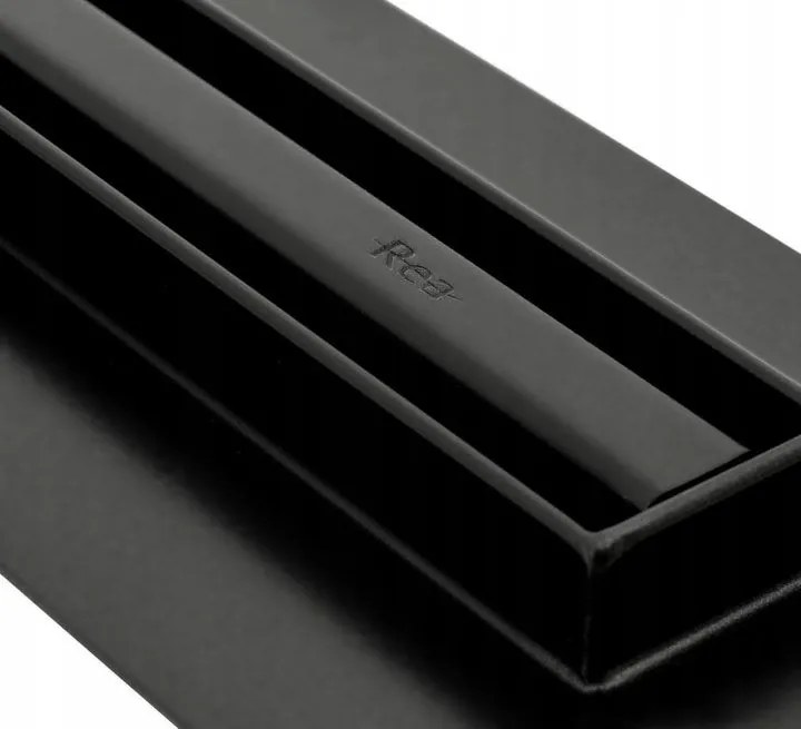 Rea Neox Pro Slim, sprchový odtokový žľab 80cm s otočným sifónom o 360stupňov, čierna matná, REA-G8902