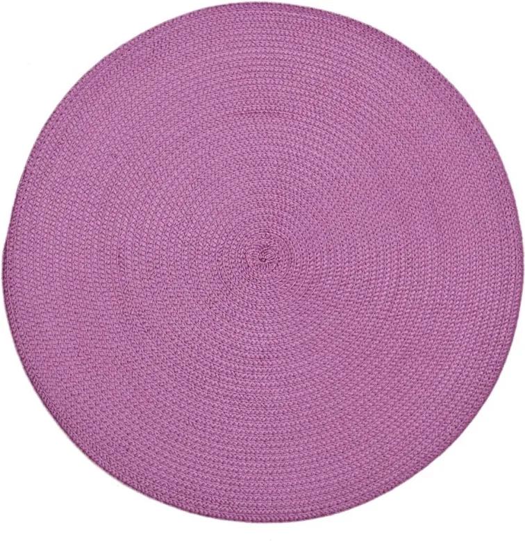 DomTextilu Kruhové kuchynské prestieranie ružovej farby na stôl 5386-14464 Priemer kruhu: 38 cm Bez motívu Ružová