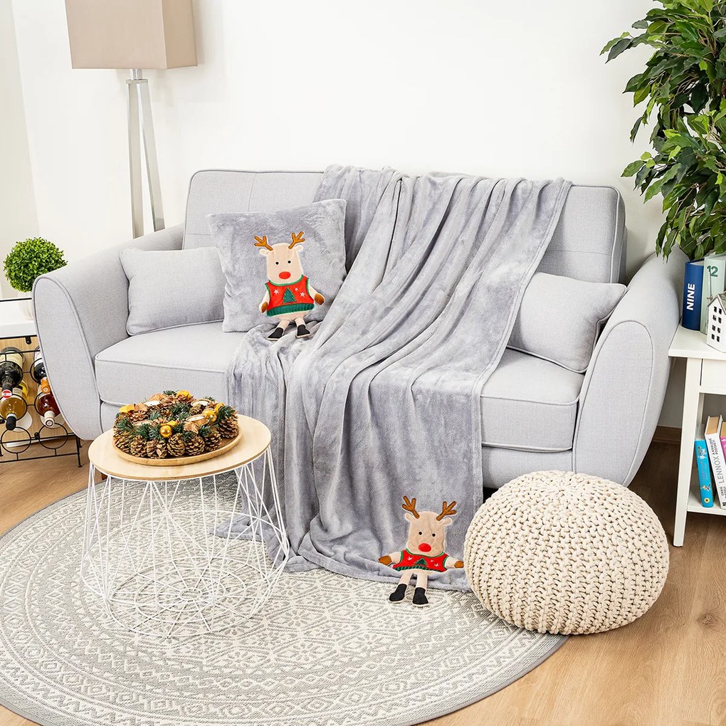 4Home Vianočná deka Xmas Reindeer, 150 x 200 cm