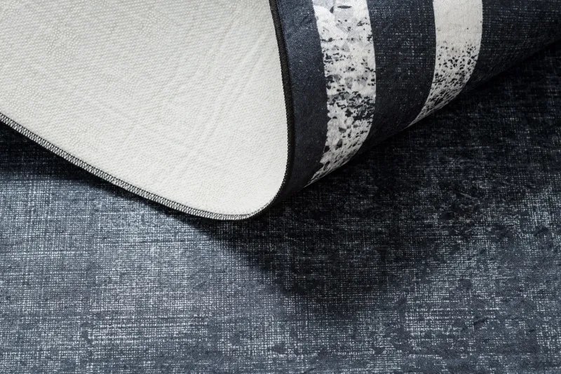 Dywany Łuszczów, Kusový koberec ANDRE Frame 1486, 80x150, šedá, chodba / predsieň