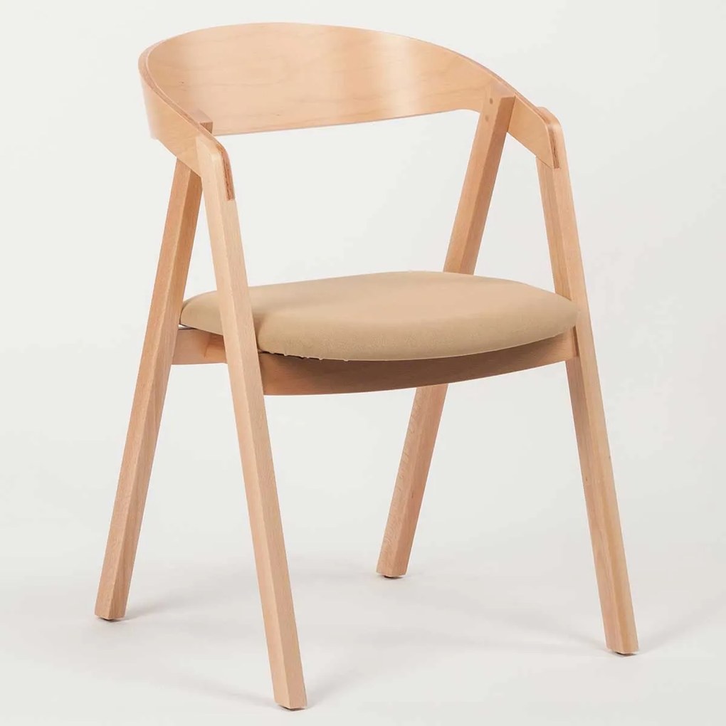 Stima stolička GURU buk s čalúneným sedákom Vyberte odtieň ->: Dub, Vyberte látku ->: LUX Jeans 33