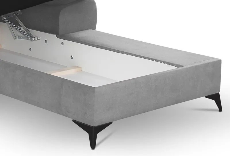 Rohová sedacia súprava Scala, svetlo šedá látka, pravý roh