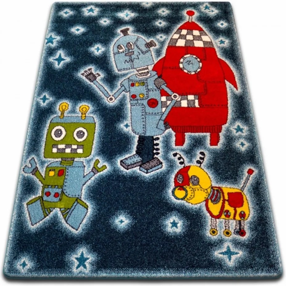 Detský kusový koberec Roboti tmavo modrý, Velikosti 140x190cm