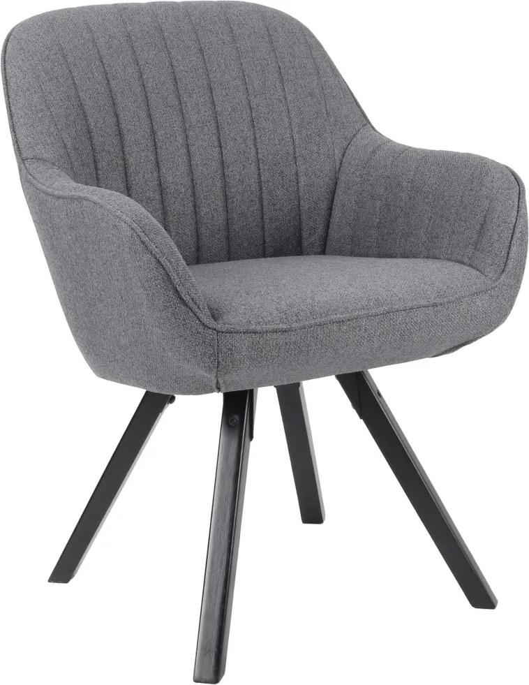 Jedálenská stolička Chrissy, stredne šedá tkanina