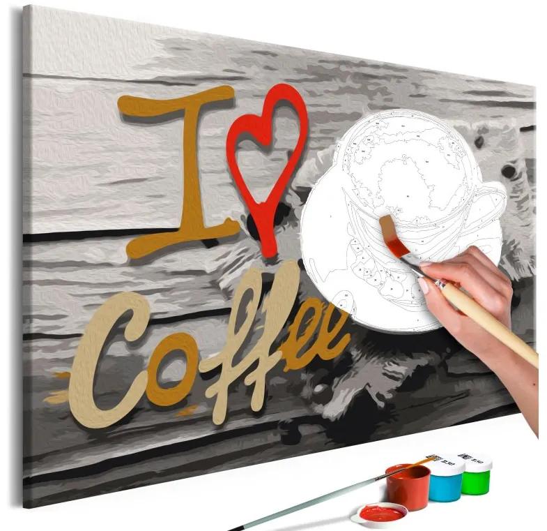 Obraz - maľovaný podľa čísel I Love Coffee