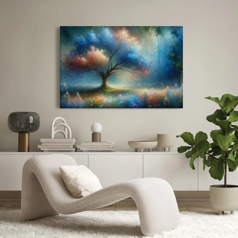 Obraz magický strom života v hmle