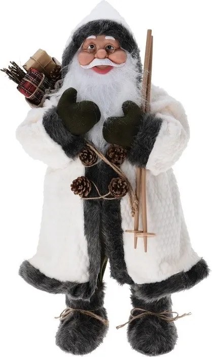 Santa Claus v bielom kožuchu 80 cm