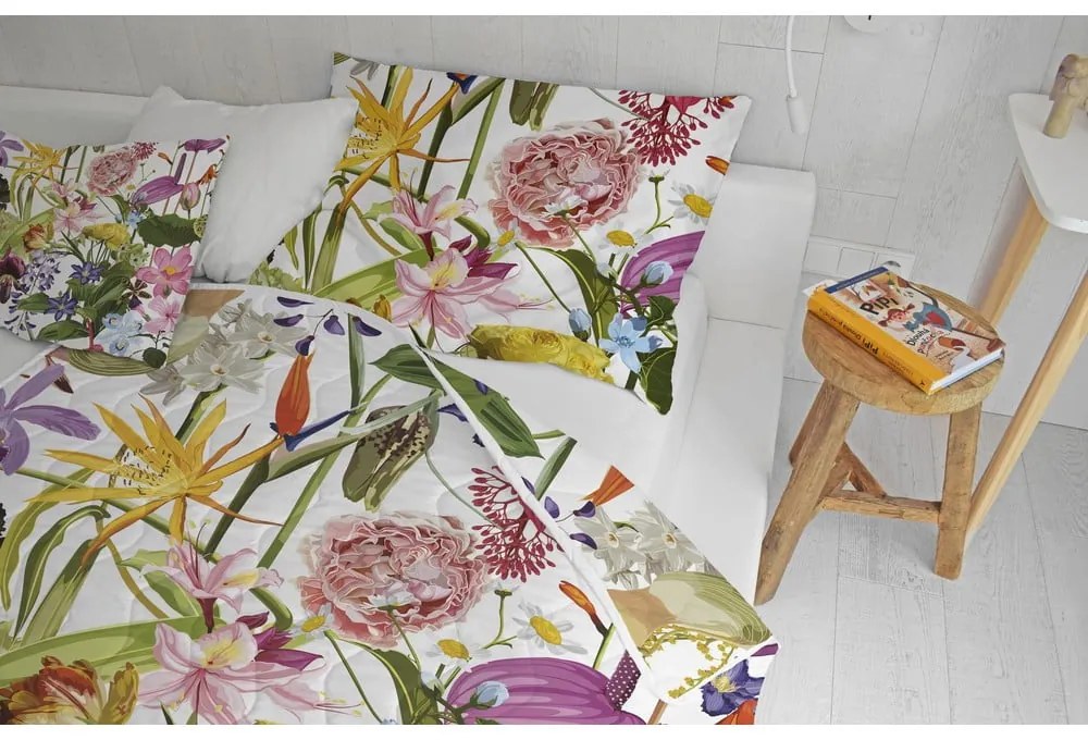 Prešívaná deka a obliečka na vankúš v súprave z bavlneného saténu 140x200 cm – Butter Kings