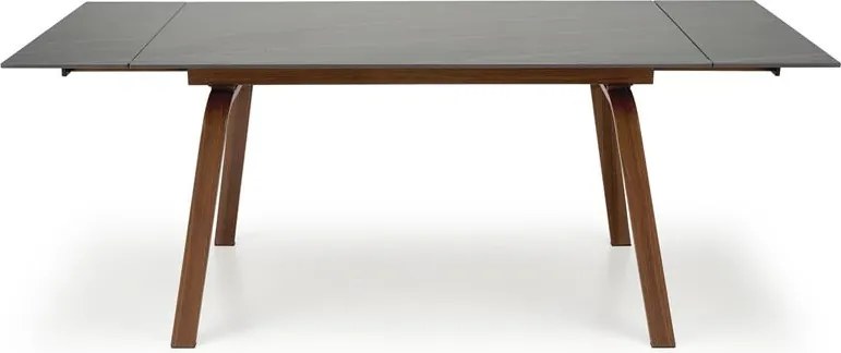 Rozkladací jedálenský stôl 140-200 cm Leta (mramor čierny + orech) (pre 6 8 osôb). Vlastná spoľahlivá doprava až k Vám domov. 1049564