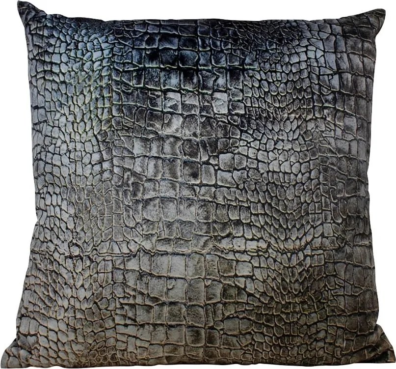 Zamatový vankúš s motívom krokodílej kože - 45 * 45 * 10cm