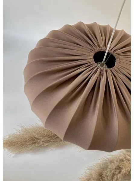 Závesný luster CAFEE na lanku, 1xE27/40W/230V, priemer 52 cm, hnedý