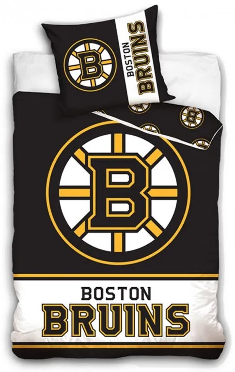 NHL Mikroplyšové obliečky Boston Bruins 140x200/70x90 cm