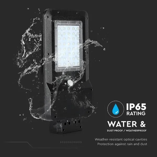 LED solárne pouličné svietidlo so senzorom LED/15W/7,4V 4000K IP65 10800 mAh