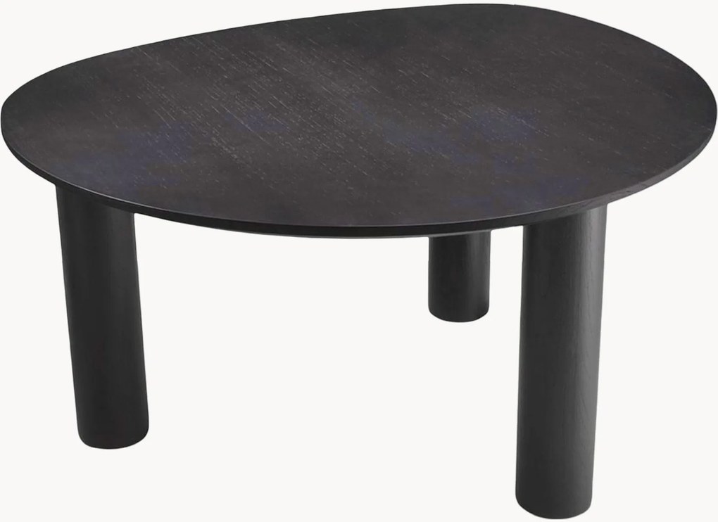 Jedálenský stôl organického tvaru z dreva mindi Lombardo, 150 x 135 cm