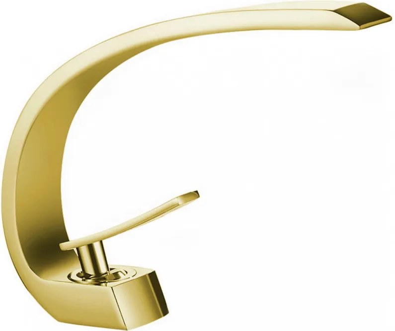 Mexen Lupus umývadlová batéria, zlatá - 746200-50